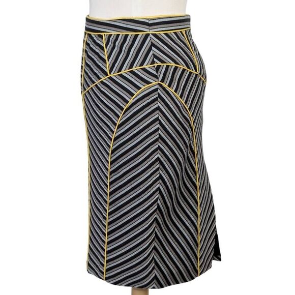 Bensoni 4 Striped Color Block Pencil Skirt Y2K Futuristic VTG Cyberpunk Cosplay - Picture 4 of 12